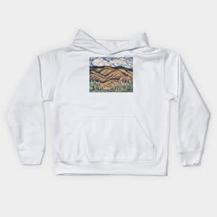 The Last of New England - The Beginning of New Mexico by Marsden Hartley Kids Hoodie